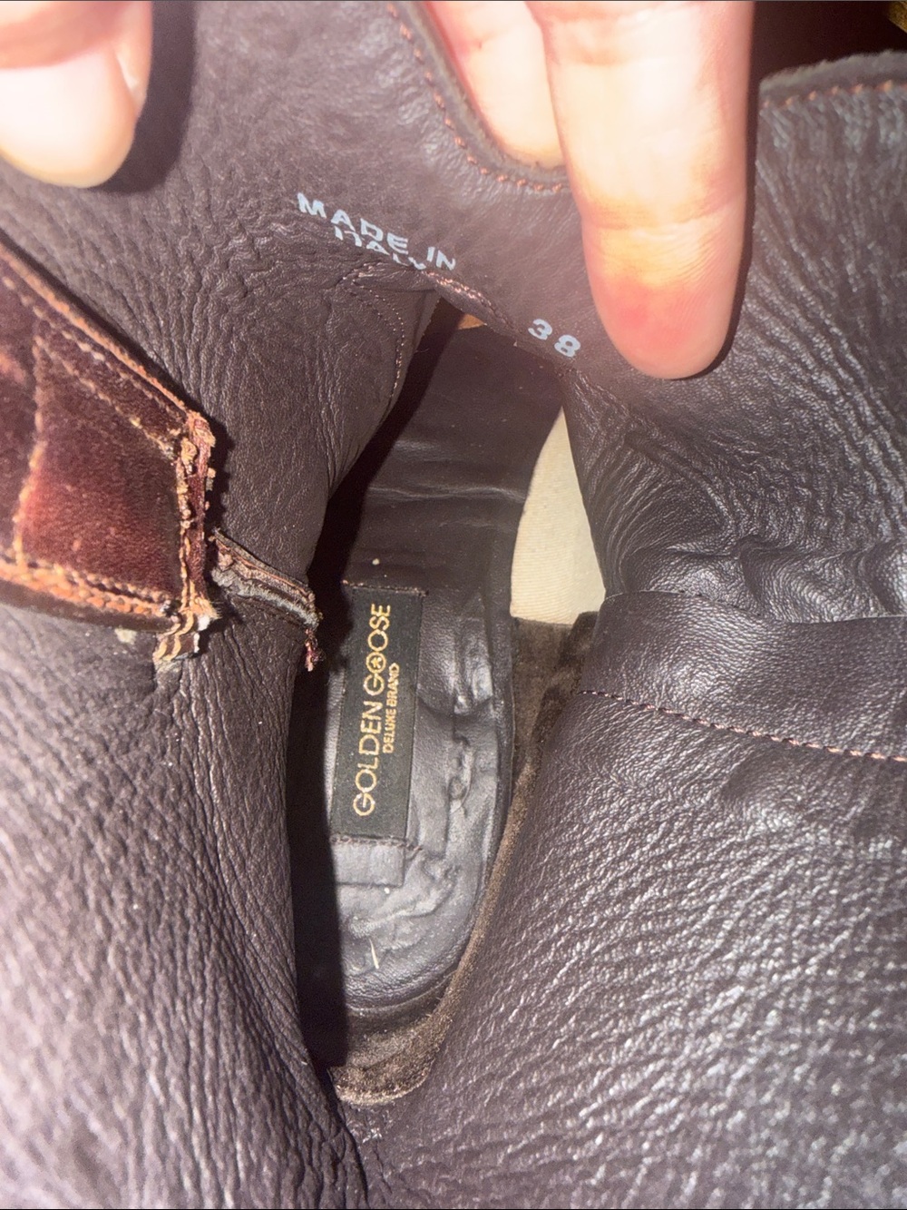 Golden Goose Women's Brown Leather Ankle Booties - Picture 6 of 6